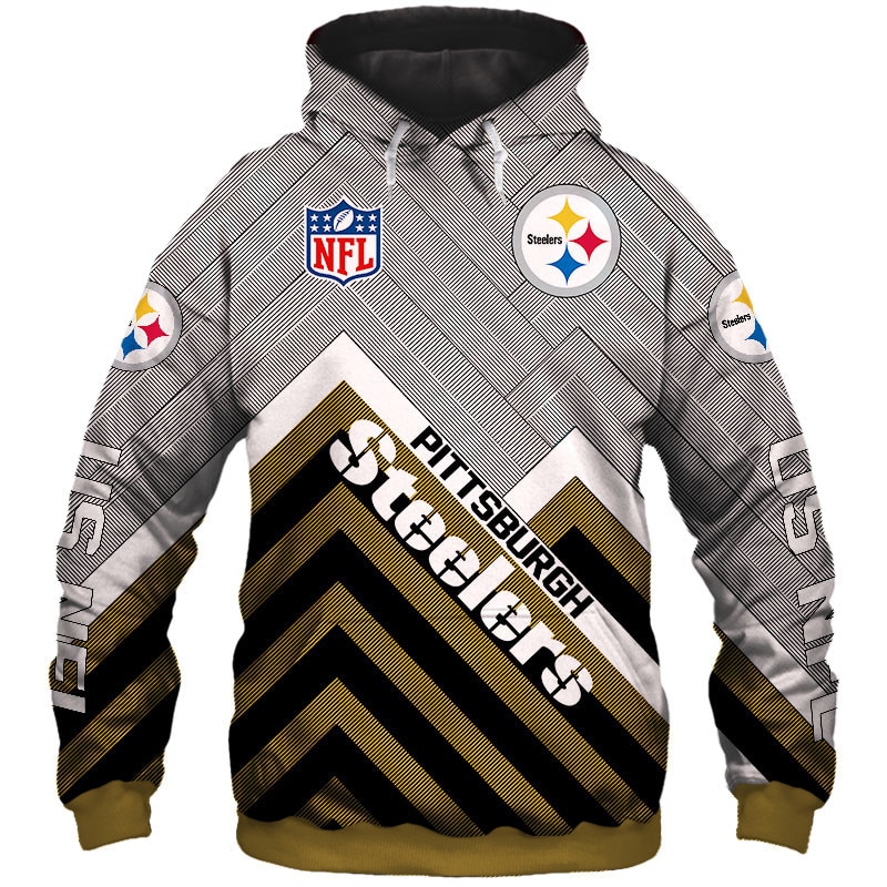 Pittsburgh Steelers Hoodies Casual Hooded Sweatshirt Pullover Sport Jacket  S-5XL