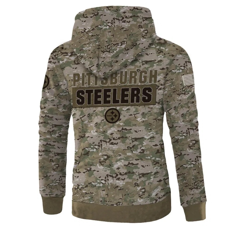 Steelers Hoodie 3D Floral Skull Pittsburgh Steelers Gift