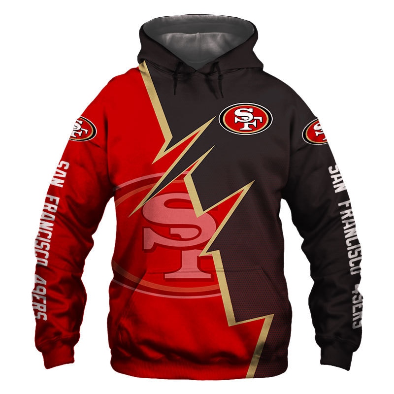 San Francisco 49ers Hoodie Zigzag graphic Sweatshirt gift for fans