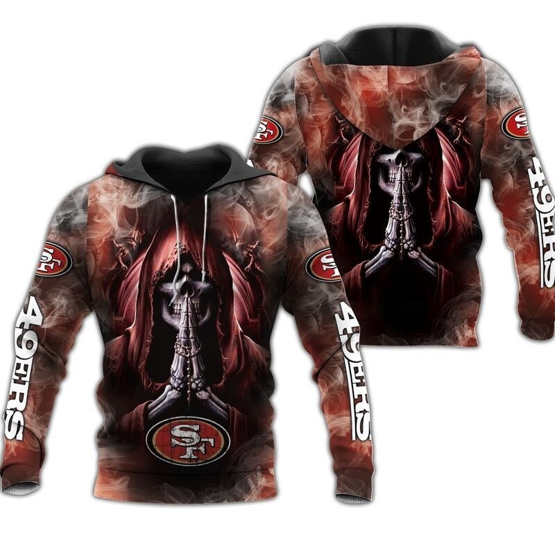 San Francisco 49ers Hoodies death smoke graphic gift for men