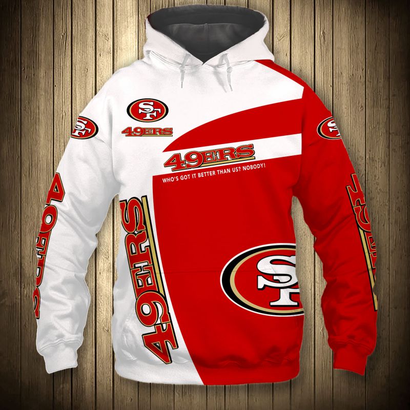 San Francisco 49ers hoodie 3D cheap Sweatshirt Pullover gift for fans