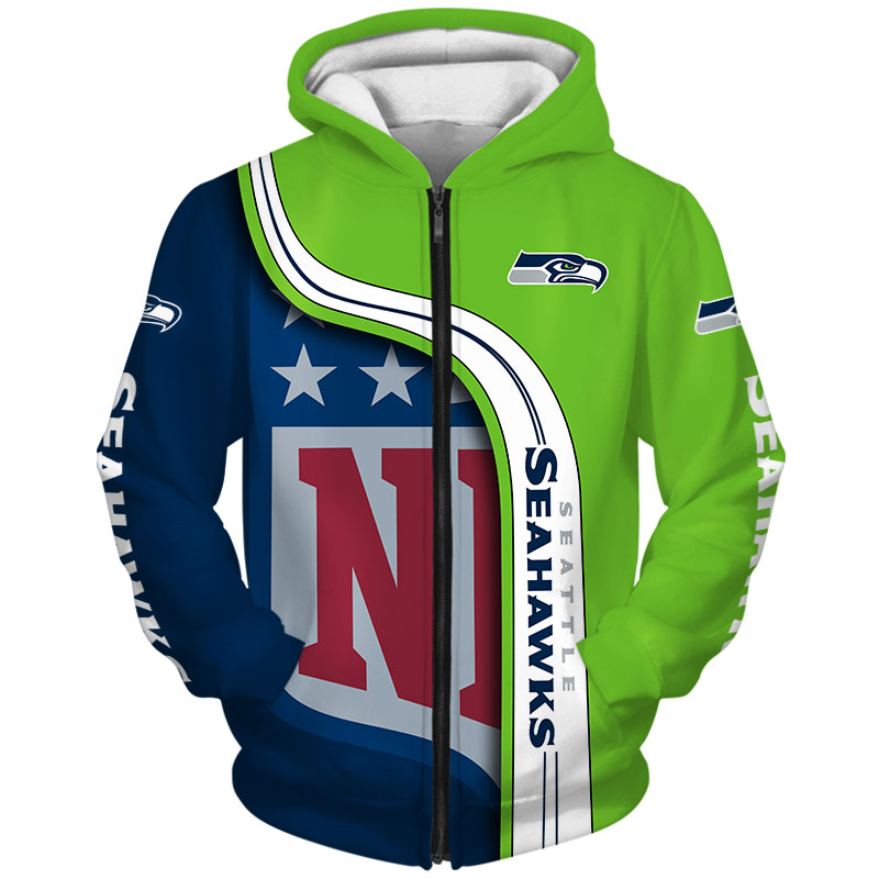 Seattle Seahawks  Hoodie 3D Pullover Sweatshirt NFL for fans