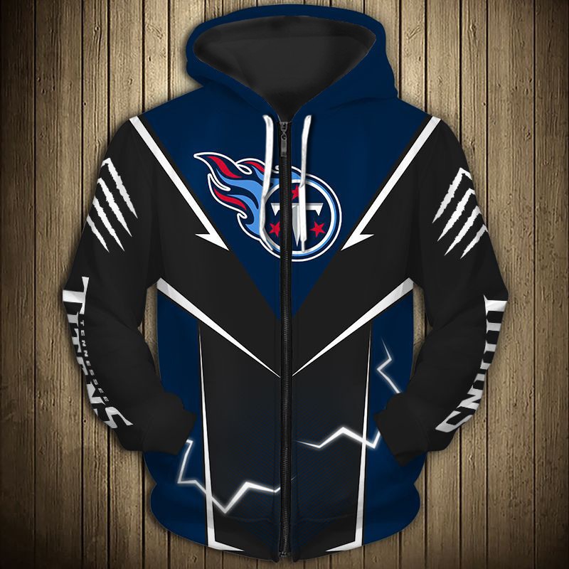 NFL Tennessee Titans Blue Unisex 3D Hoodie Zip Hoodie For Men And