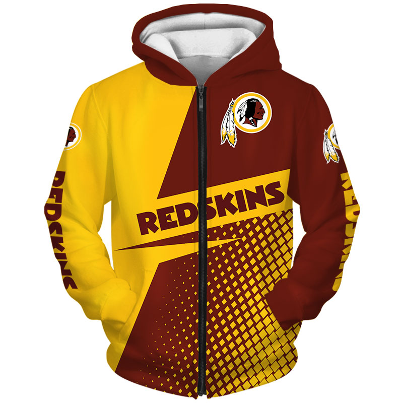 NFL Washington Redskins Yellow Unisex Hoodie, Zip Hoodie 3D All