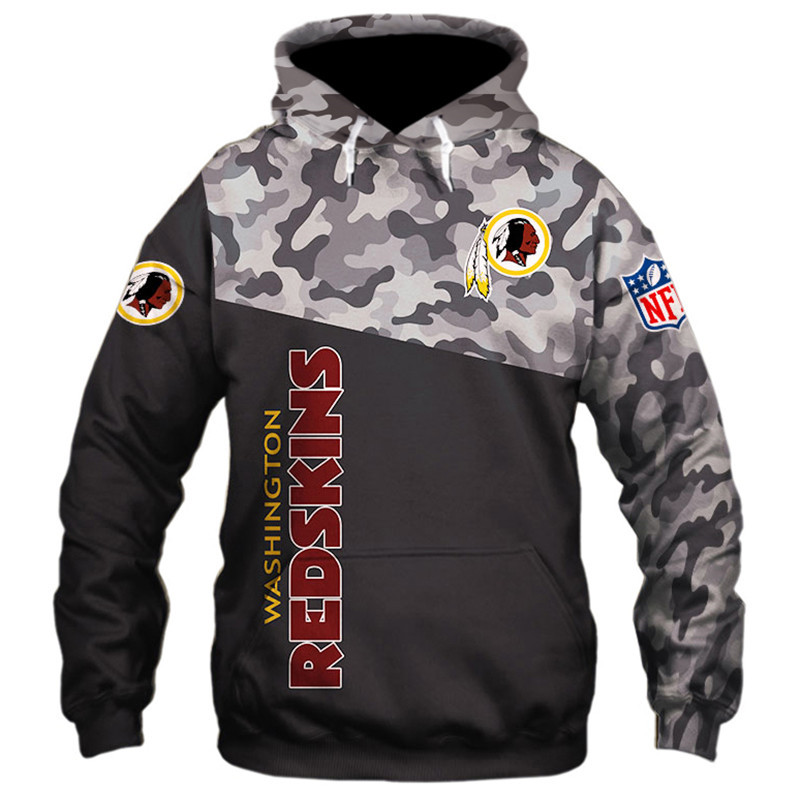 Washington Redskins Military Hoodies 3D Sweatshirt Long Sleeve New Season