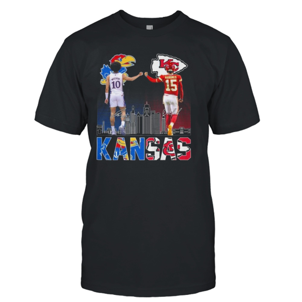 Wilson 10 And Mahomes Kansas City 2023 Signatures Shirt