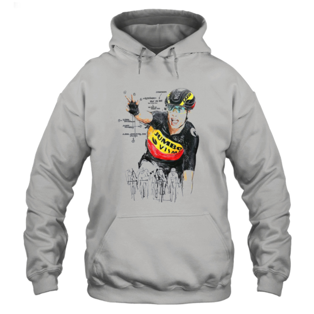 Aesthetic Design Wout Van Aert Sketch Pro Cyclist shirt 4 Hoodie