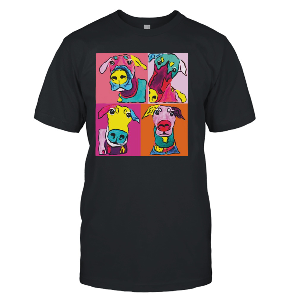 Colored Design Doberman Funny Faces shirt