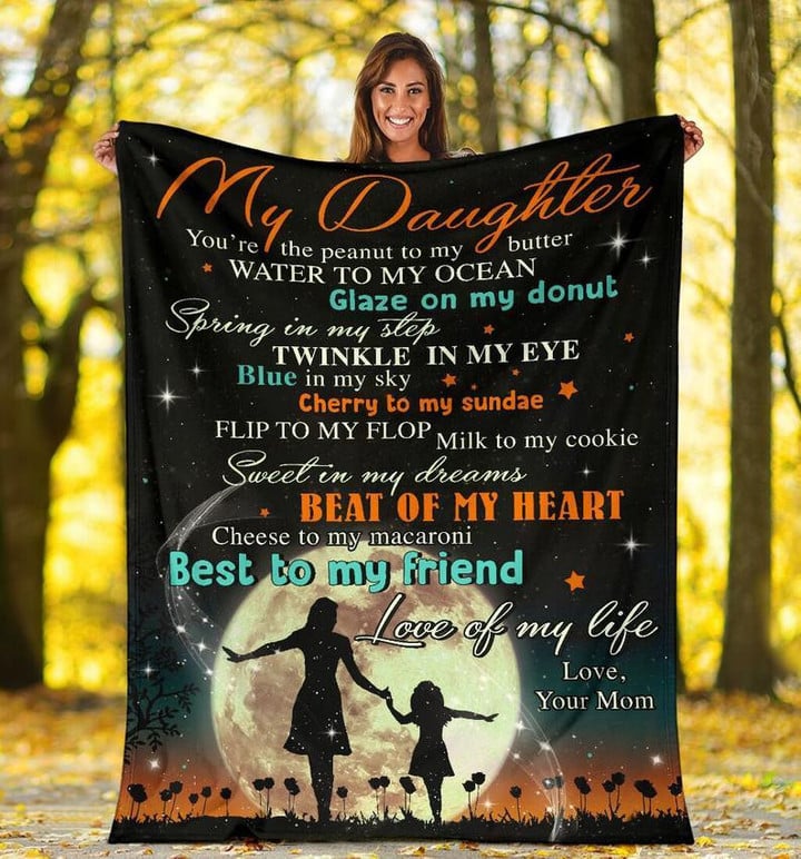 Dear Daughter You Are The Peanut To My Butter Fleece Blanket
