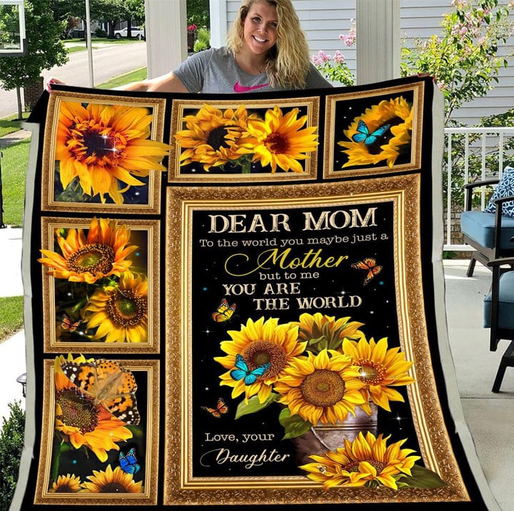 Dear Mom To The World You Maybe Just A Mother Fleece Blanket