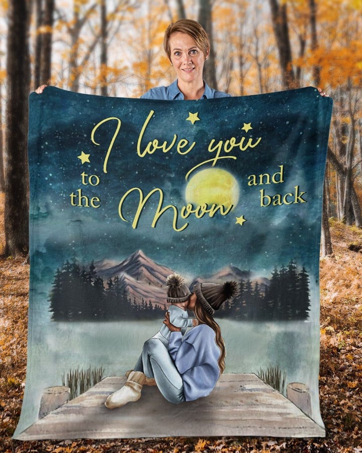 Love You To The Moon And Back Fleece Blanket