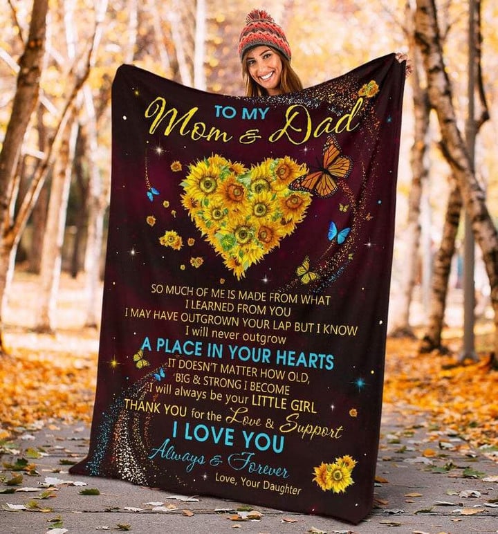 So Much Of Me Is Made From What I Learned From You Flowers Fleece Blanket