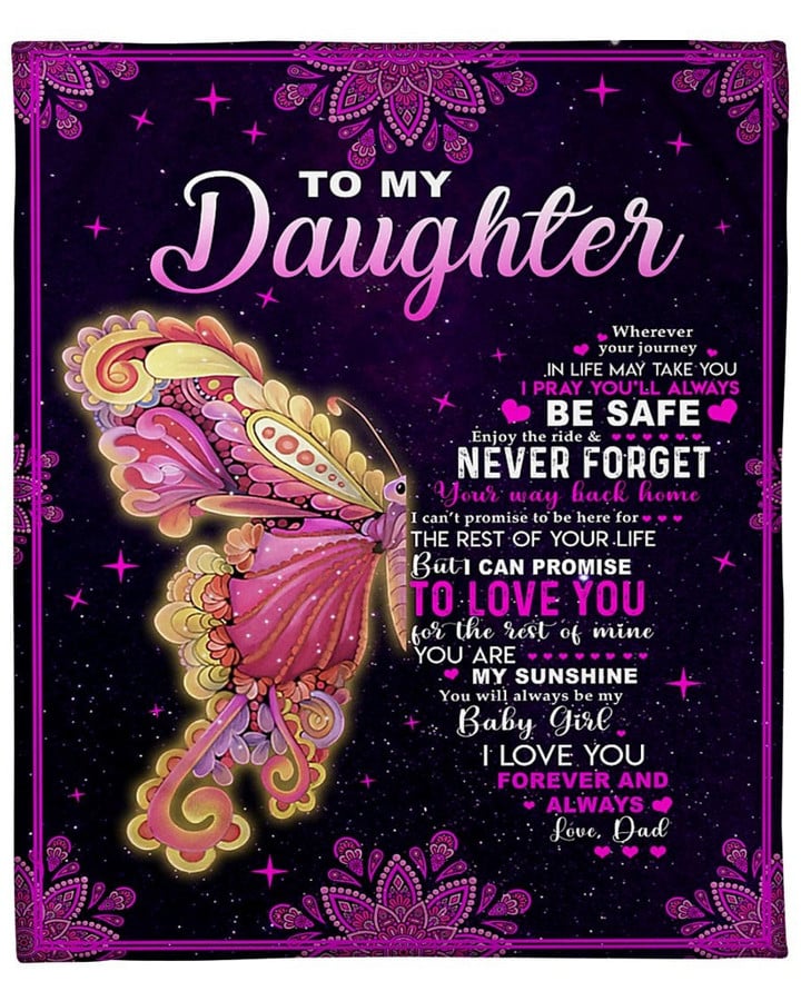 Blanket To My Daughter Wherever Your Journey In Life May Take you