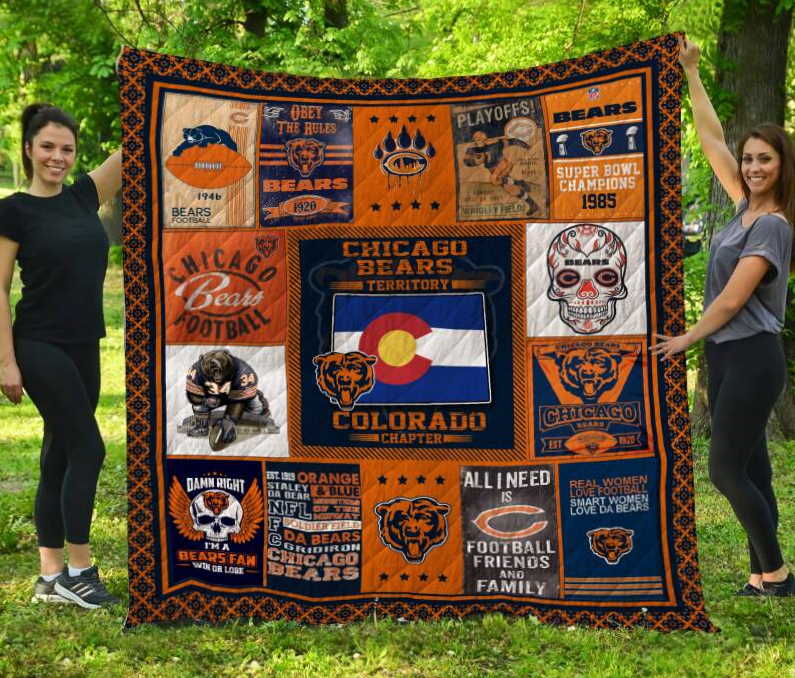 Chicago Bears Colorado 3D Customized Quilt Blanket
