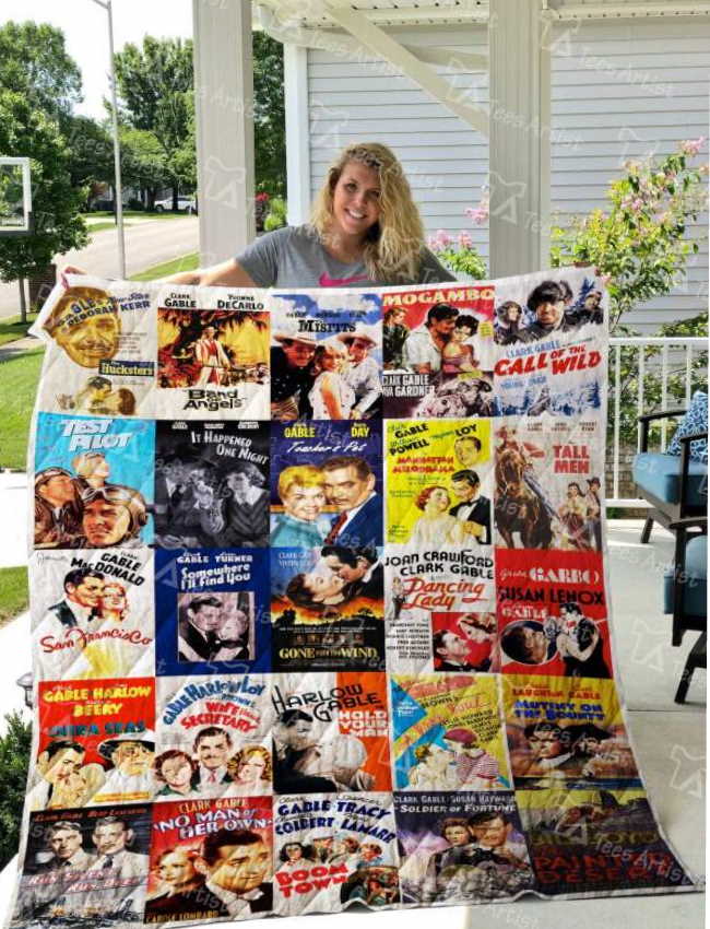 Clark Gable 3D Customized Quilt Blanket