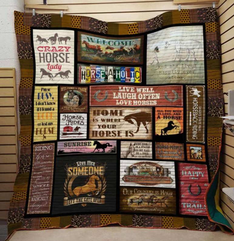 Crazy Horse Lady 3D Customized Quilt Blanket