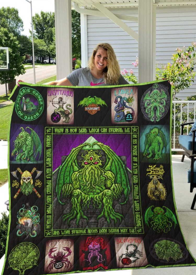 Cthulhu Tshirt 3D Quilt Blanket