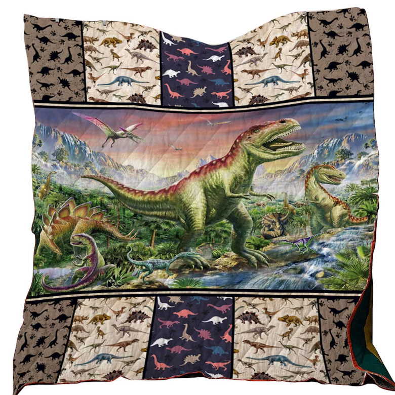 Dinasaurus Washable 3D Customized Quilt Blanket