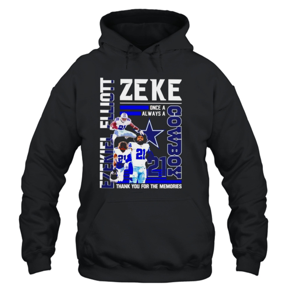 Ezekiel Elliott Zeke Cowboy thank you for the memories shirt, hoodie,  sweater, long sleeve and tank top