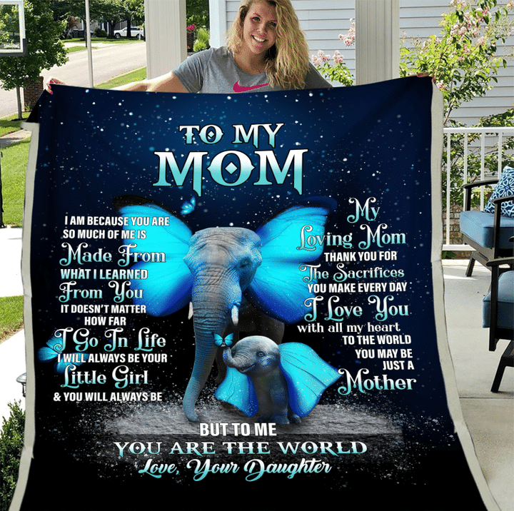 I Will Always Be Your Little Girt Elephant Fleece Blanket