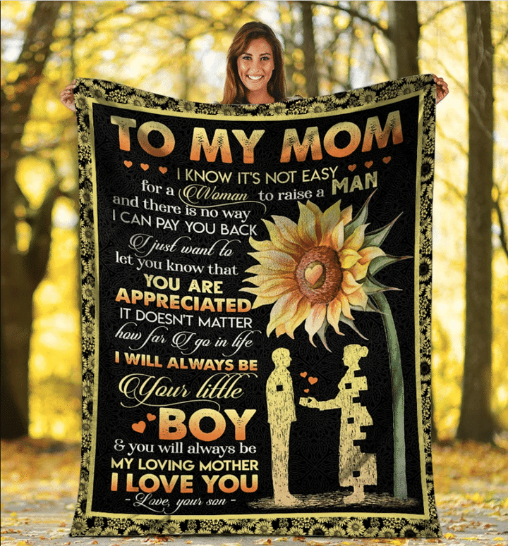 Personalized Blanket To My Mom I Know It's Not Easy Blanket