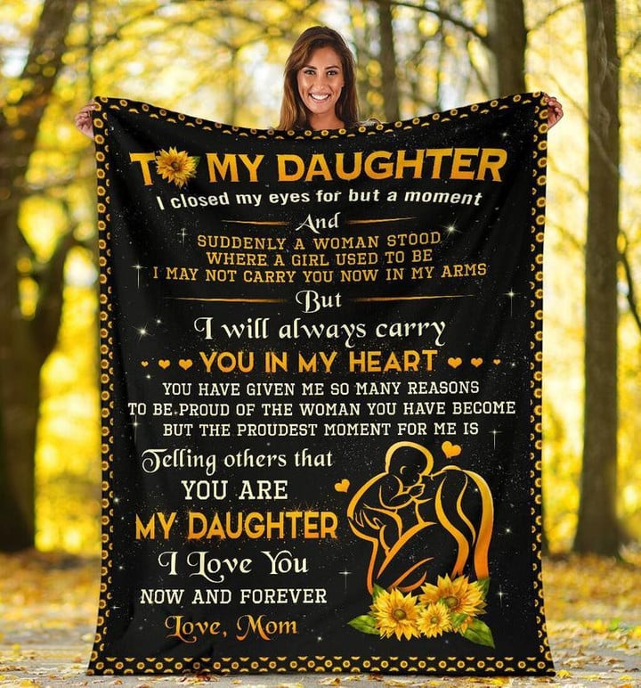To My Daughter I Closed My Eyes For But A Moment Fleece Blanket