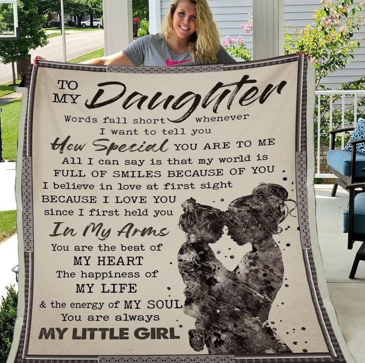 To My Daughter Words Fall Short Whenever I Want To Tell You Fleece Blanket