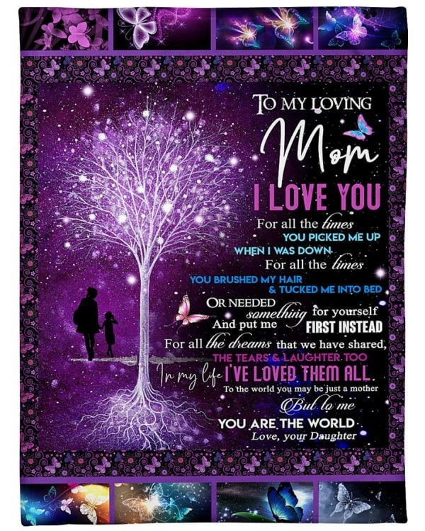 To My Loving Mom I Love You For All The Times Fleece Blanket