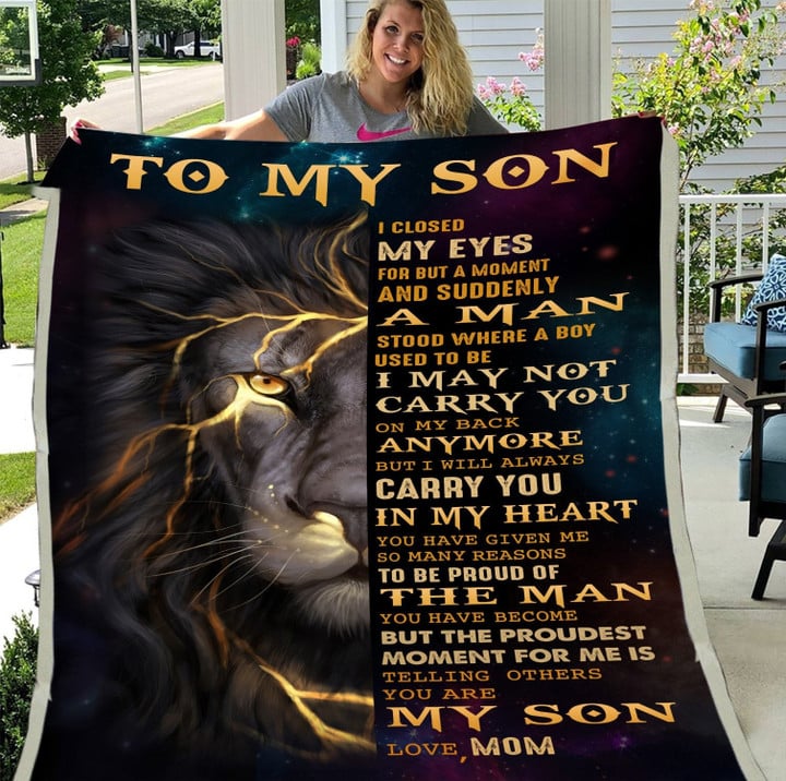 To My Son I Close My Eyes For But A Moment And Suddenly Fleece Blanket