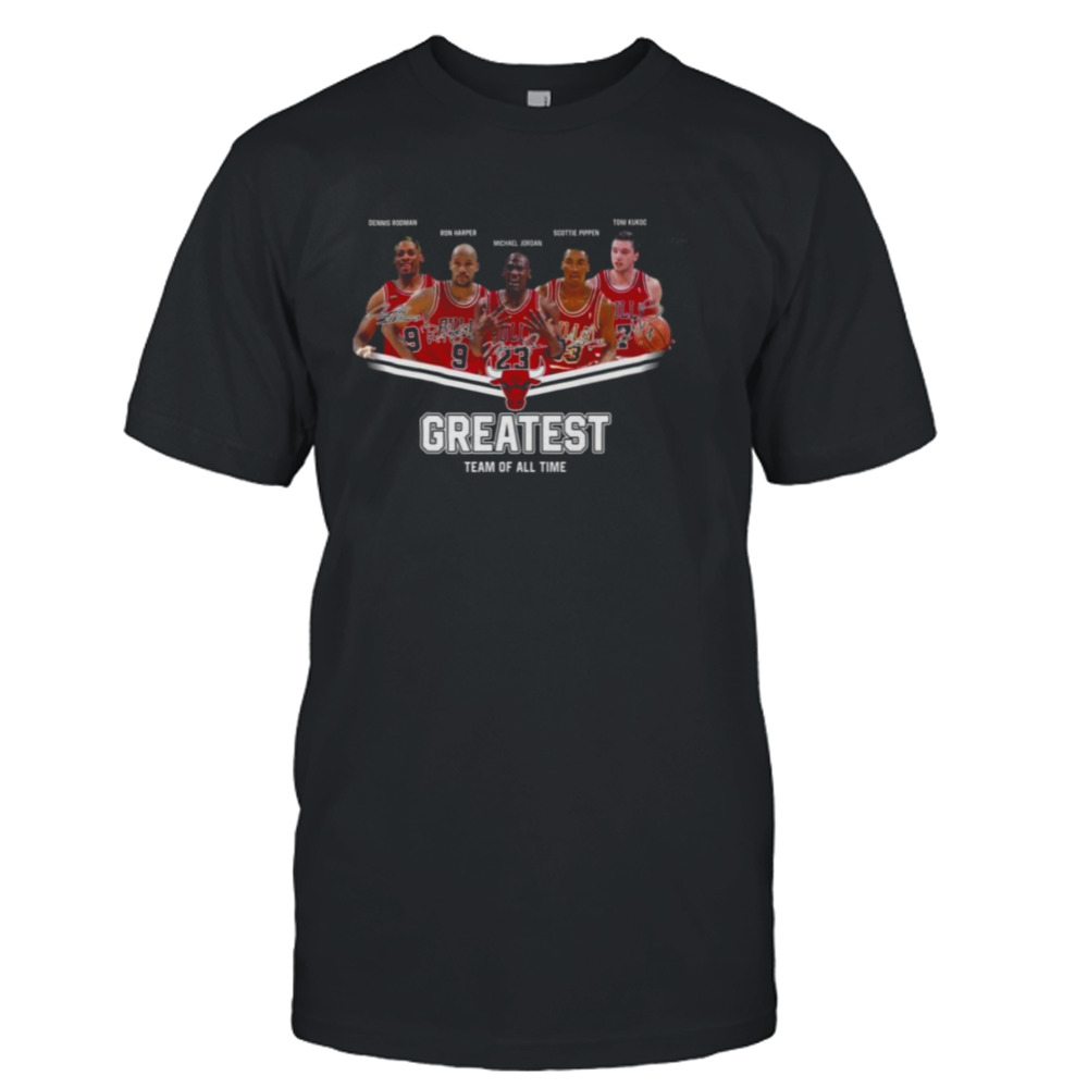 Chicago Bulls Geats Team Of All Time Signatures 2023 Shirt