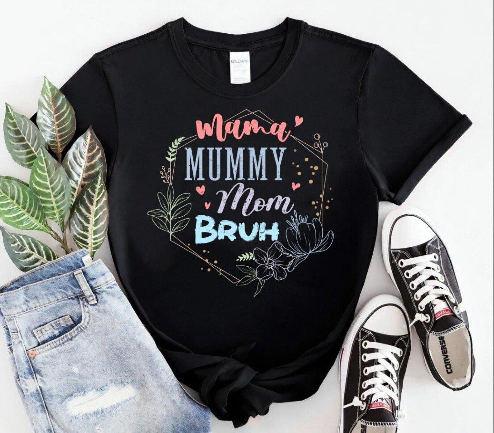 Mama Letter Shirt Mama Mommy Mom Bruh Tee Mother's Day Tshirt