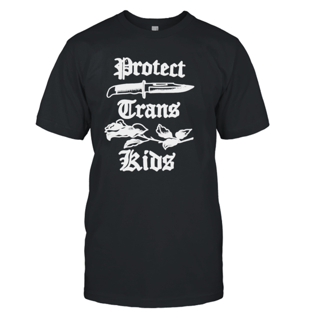 Peggy Flanagan wearing protect trans kids shirt