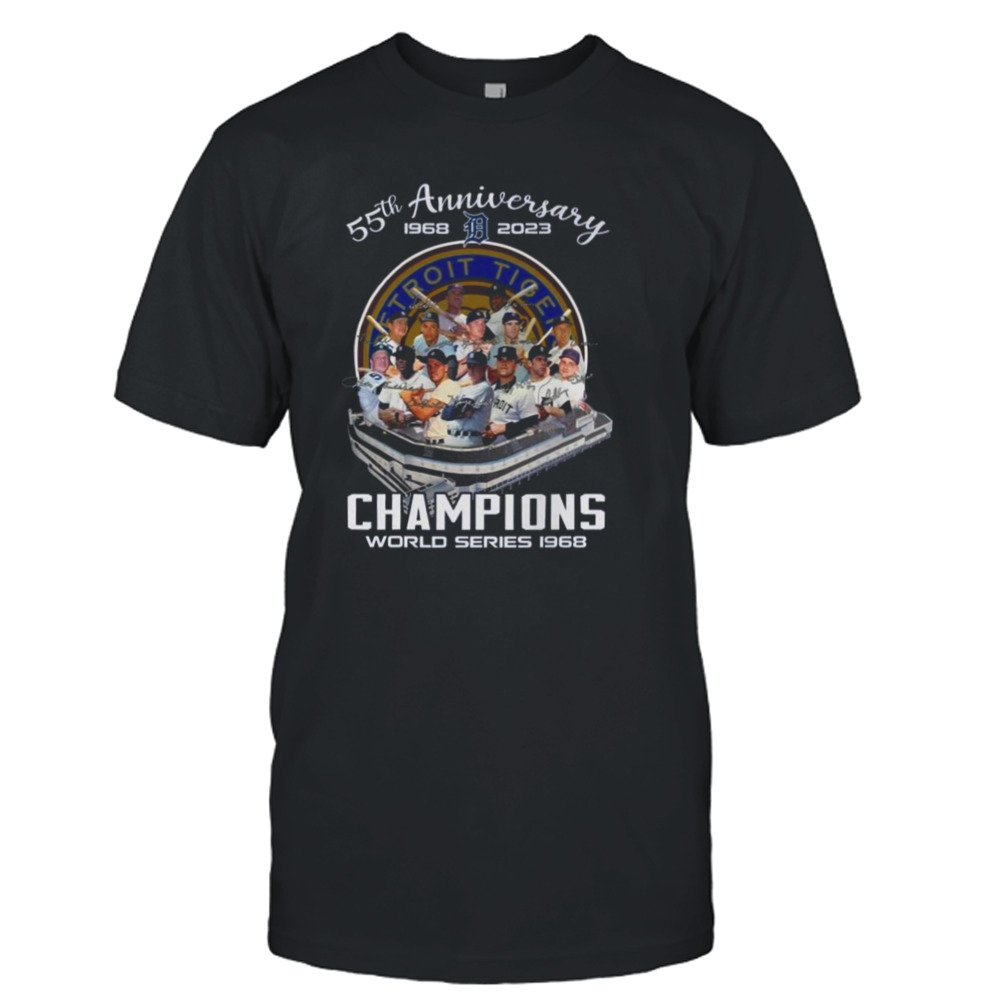 55th Anniversary 1968 – 2023 Detroit Tigers Champions World Series 1968 Signatures Shirt