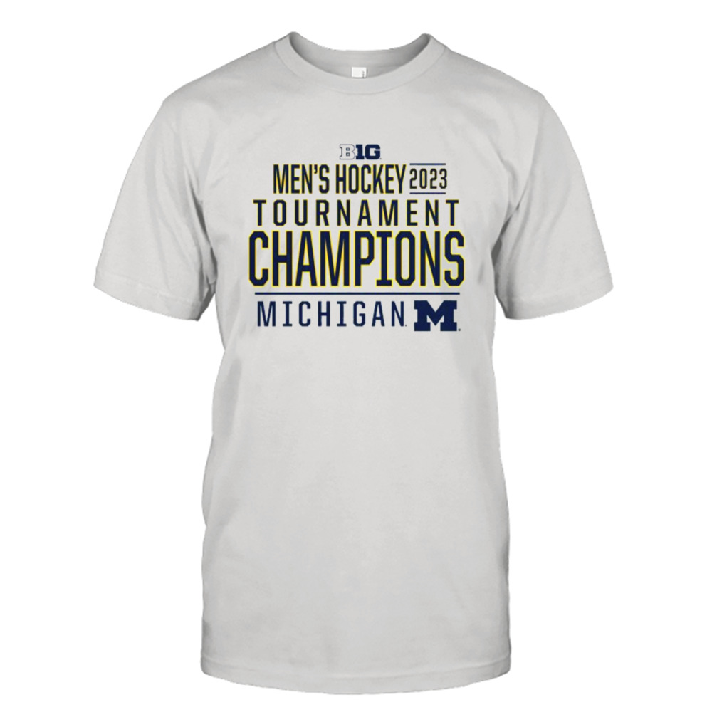 Michigan Wolverines 2023 Big Ten Men’s Ice Hockey Conference Tournament Champions T-Shirt