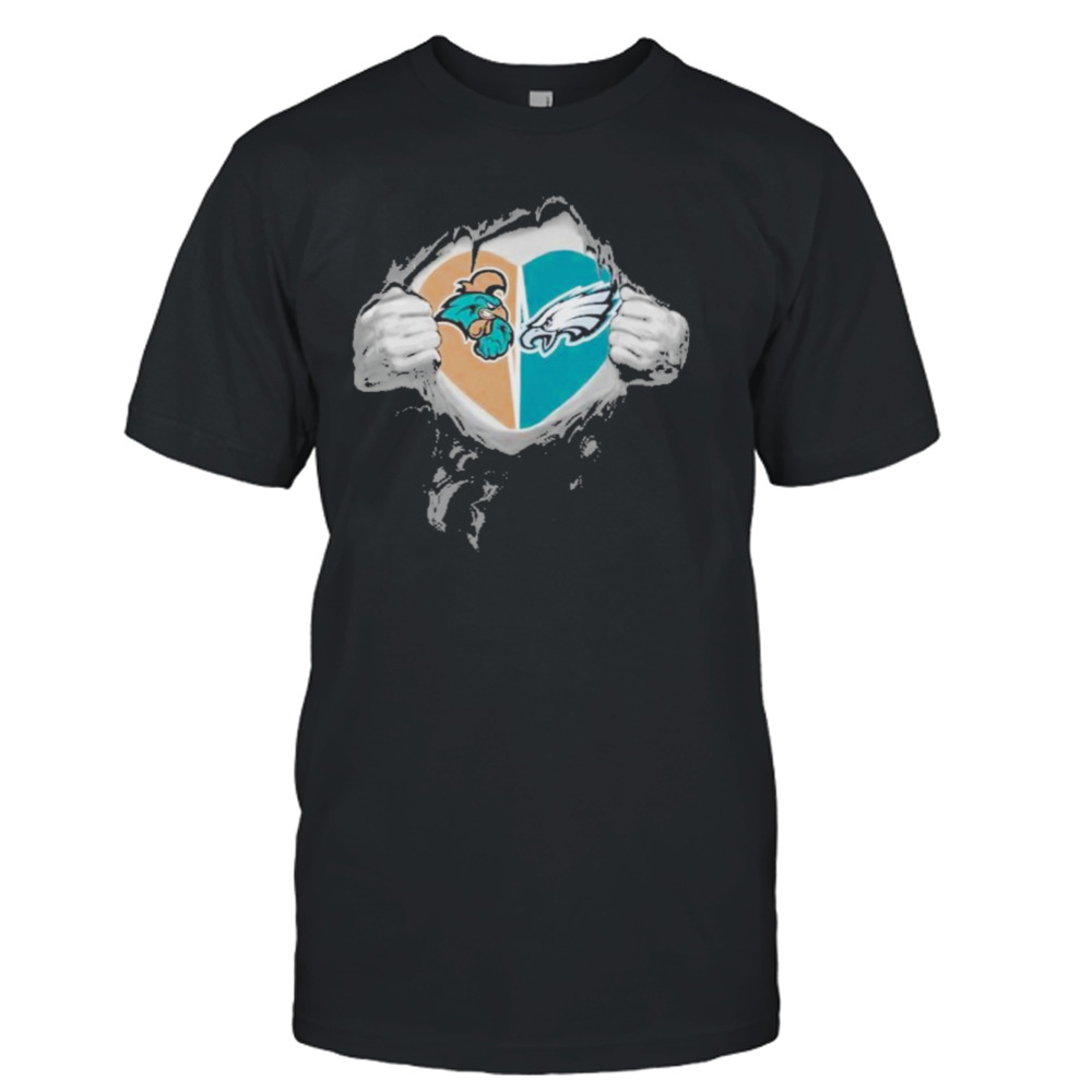 Original Philadelphia Eagles Coastal Carolina Chanticleers In My Heartbeat Shirt