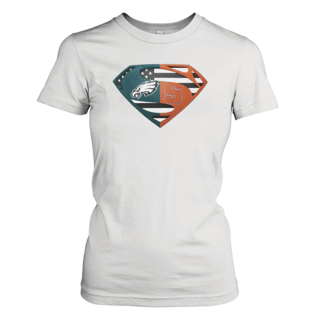 Superman philadelphia eagles american flag shirt, hoodie, sweater