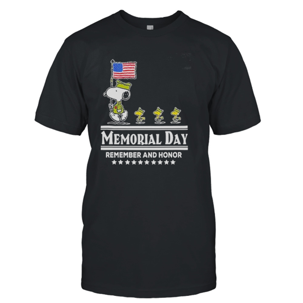 Peanuts Snoopy Memorial Day Remember And Honor Shirt