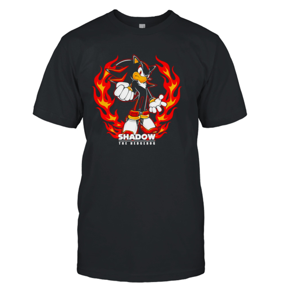 Shadow red flame the hedgehog shirt