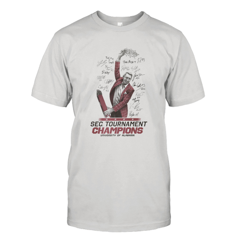 University of Alabama 2023 SEC Tournament Champions signatures shirt