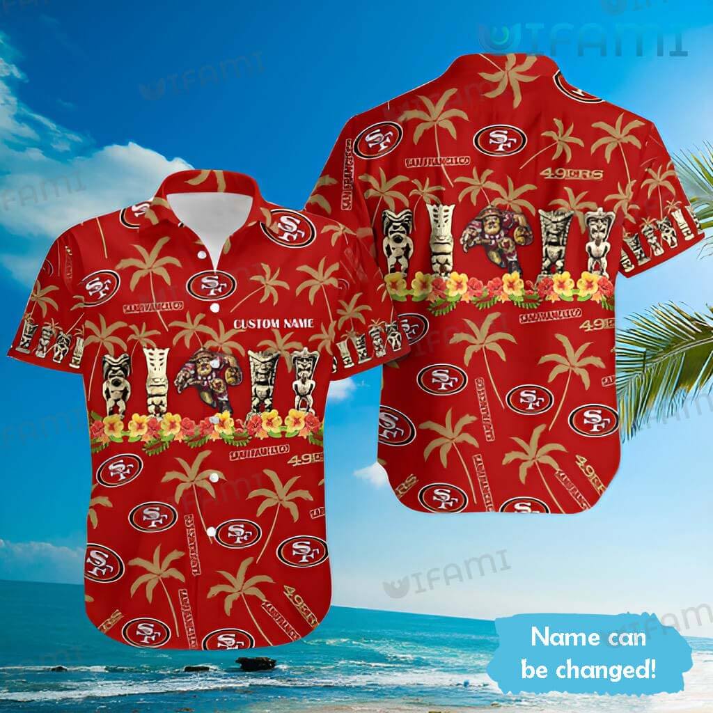 NFL 49ers Hawaiian Shirt 49ers Gift For Him - Bunbotee