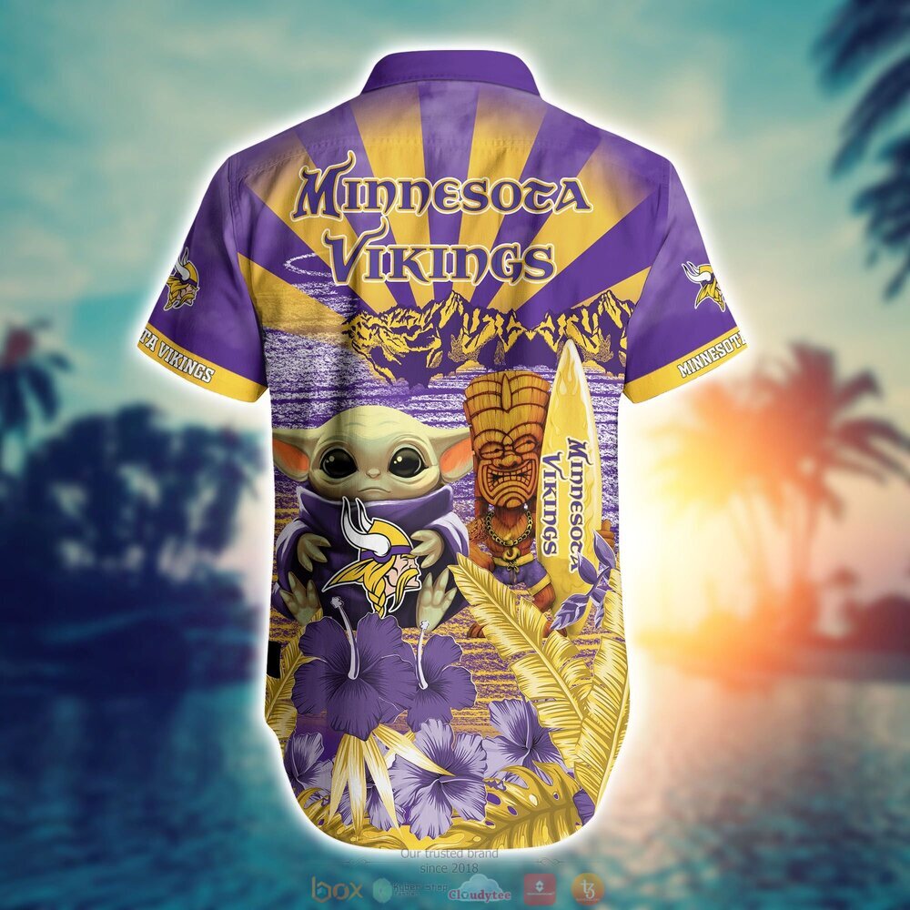 Baby Yoda Minnesota Vikings NFL Hawaiian Shirt For Fans