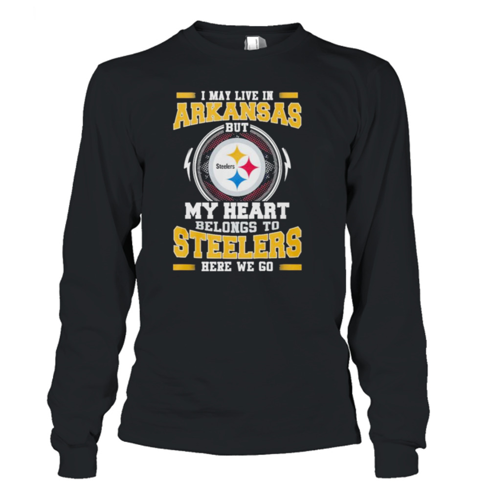 Pittsburgh Steelers Logo Heart Let's Go Steelers Shirt