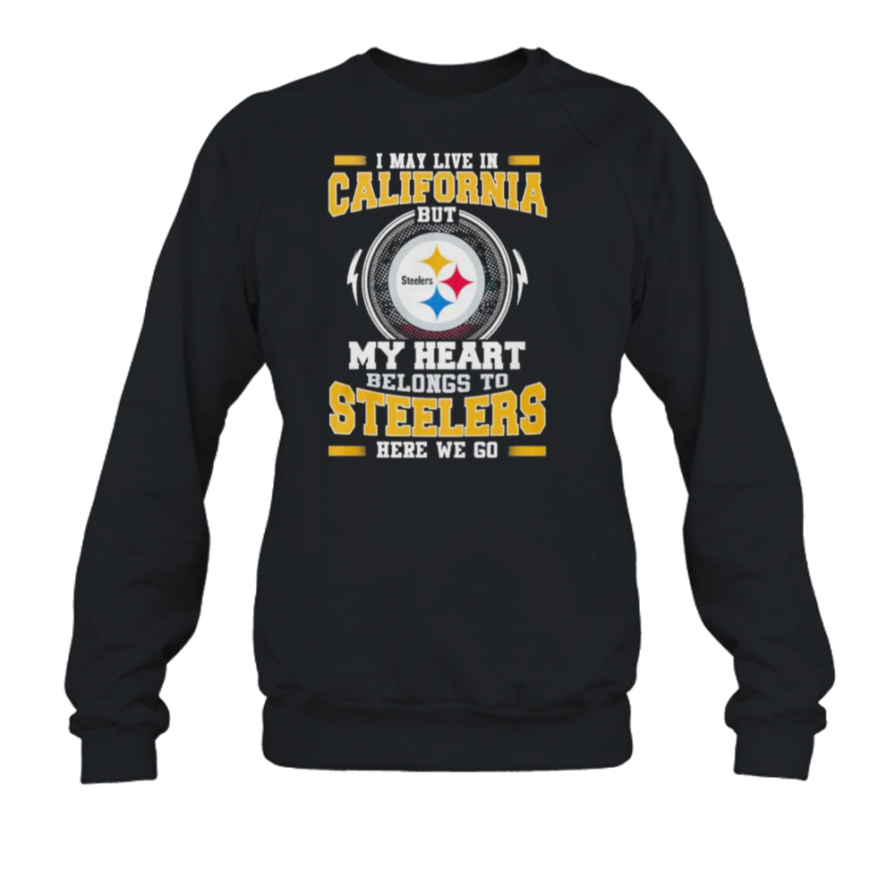 Pittsburgh Steelers Logo Heart Let's Go Steelers Shirt