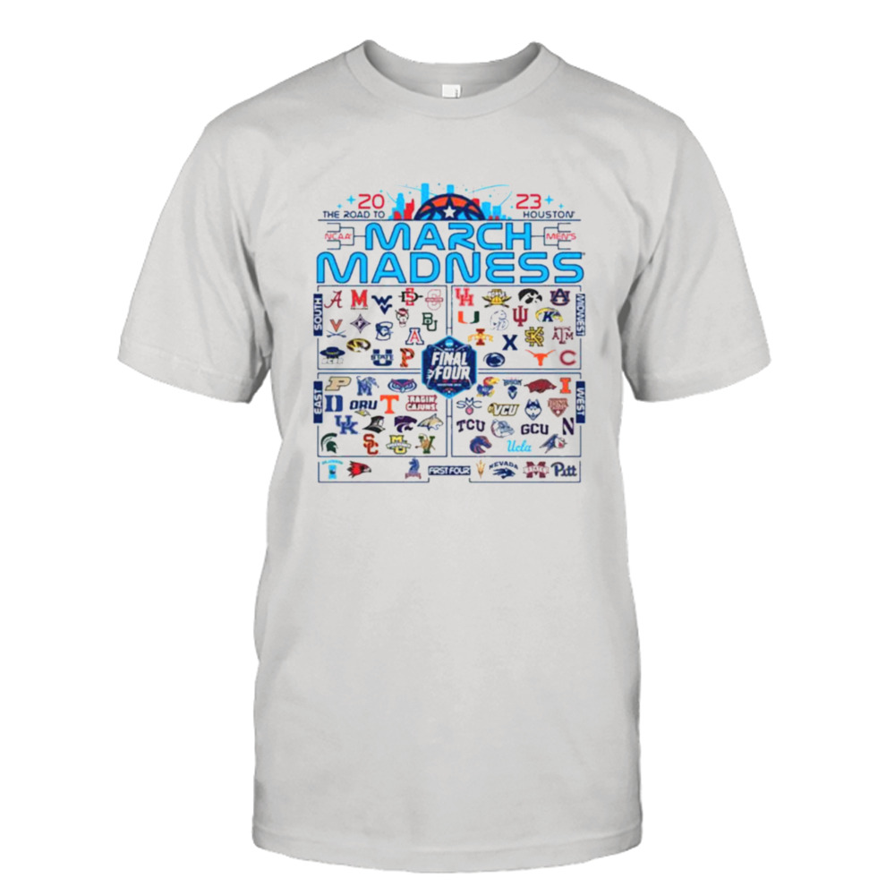 White 2023 March Madness 16 Bracket Shirt