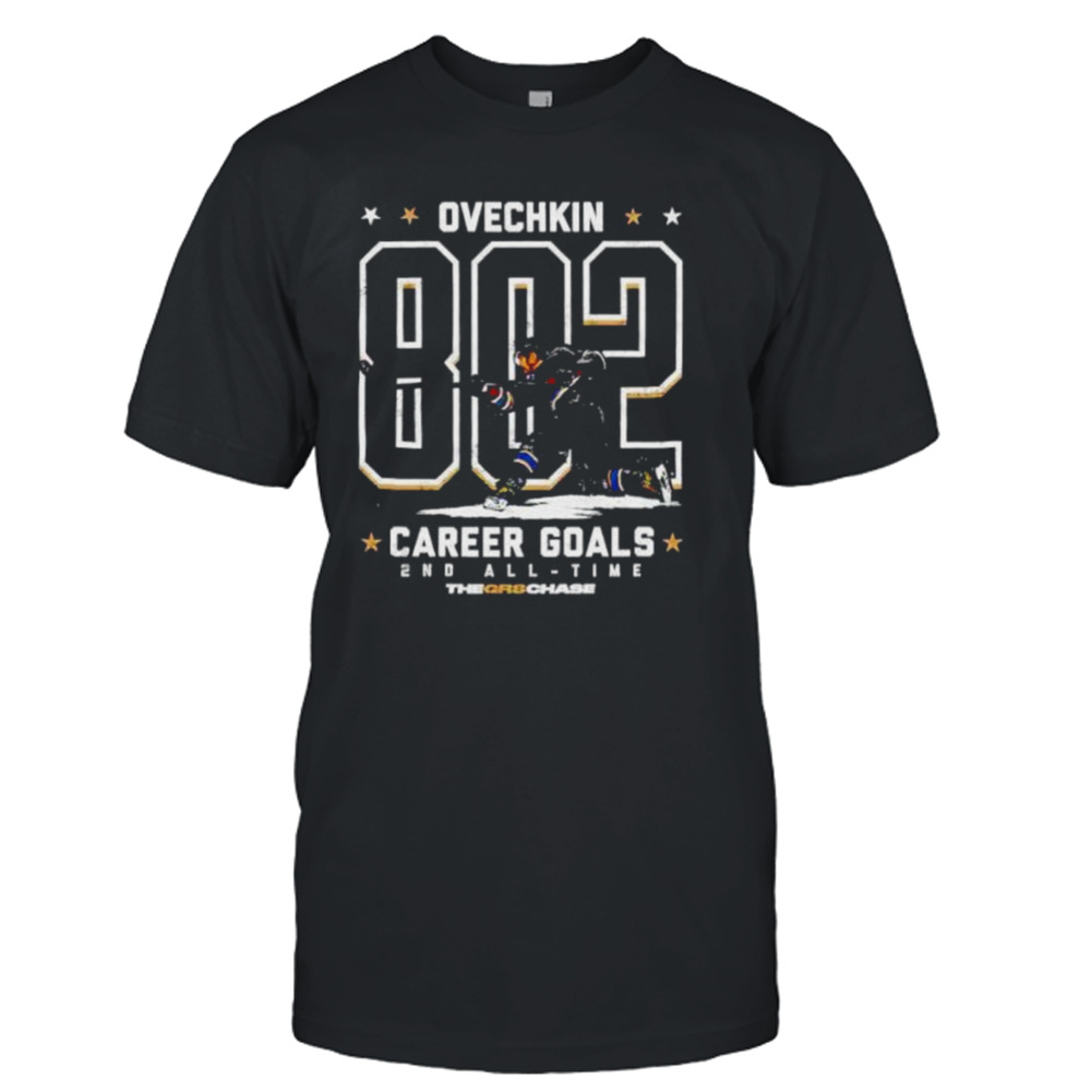 Alex Ovechkin Washington Capitals 802 career goals 2nd all time shirt