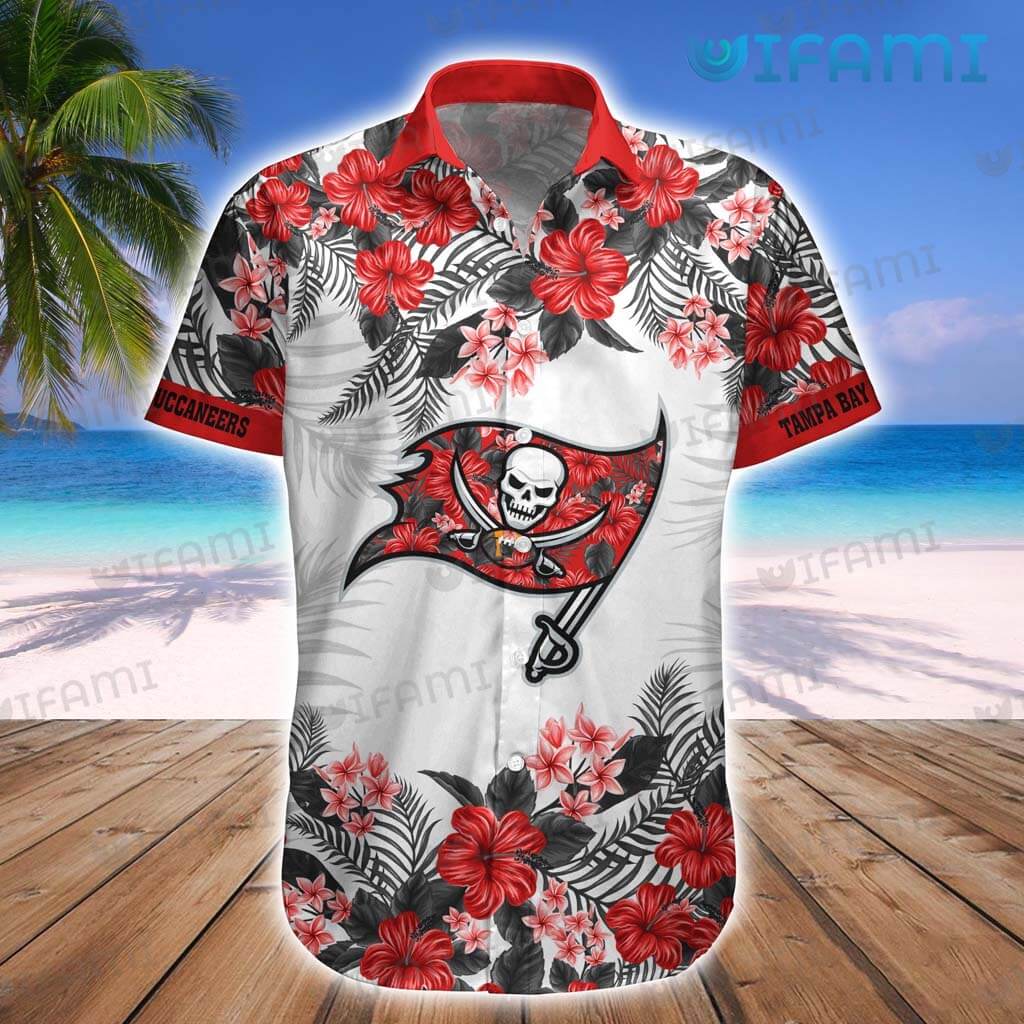 Tampa Bay Buccaneers Flower Leaf Hawaiian Shirt For Men And Women