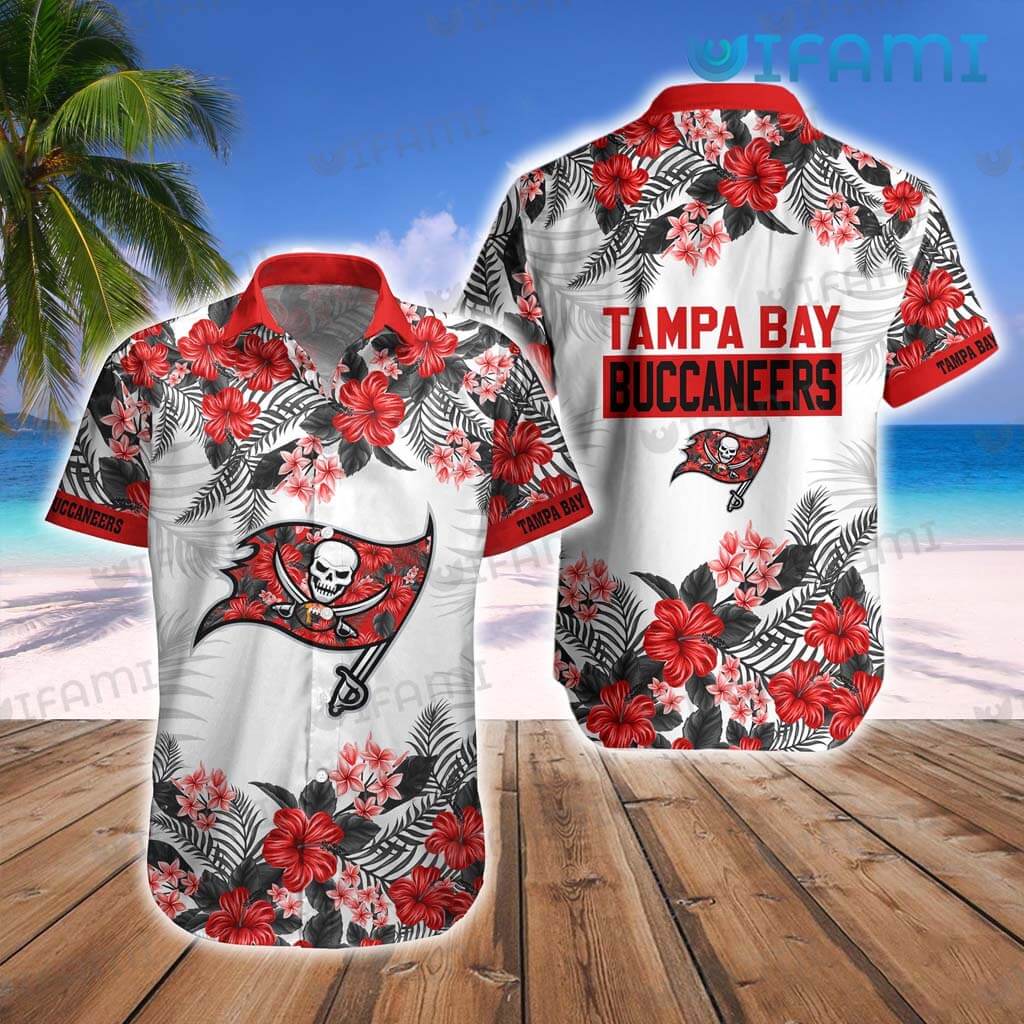 Tampa Bay Buccaneers Flower Leaf Hawaiian Shirt For Men And Women