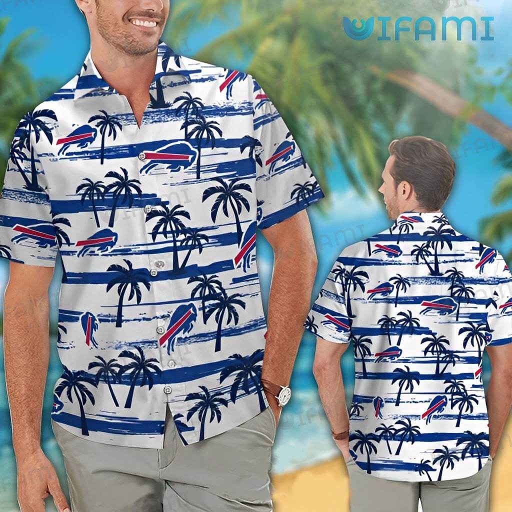 Buffalo Bills Hawaiian Shirt White Blue Coconut Buffalo Bills Gift