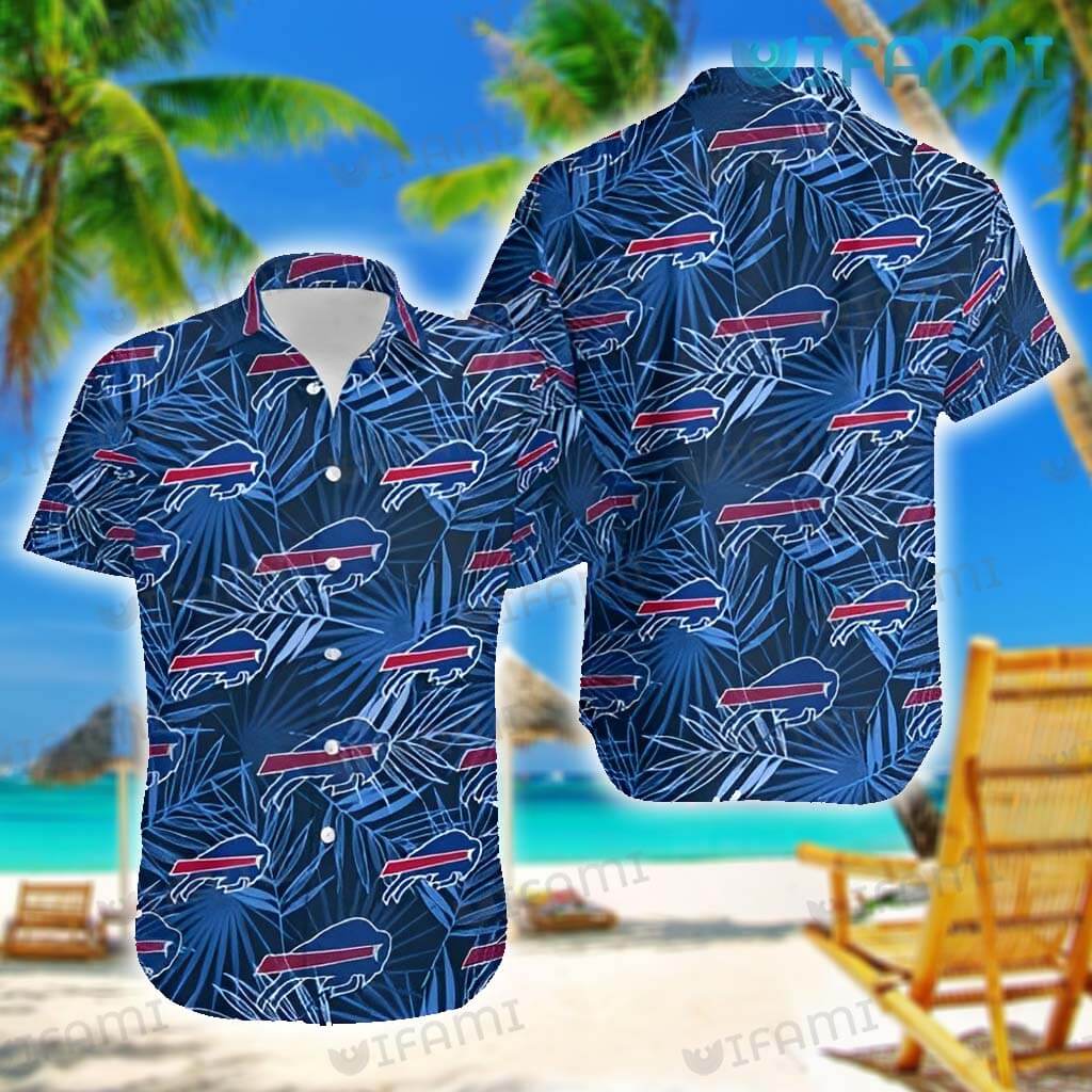 Buffalo Bills Hawaiian Shirt Palm Leaves Hawaiian Shirt