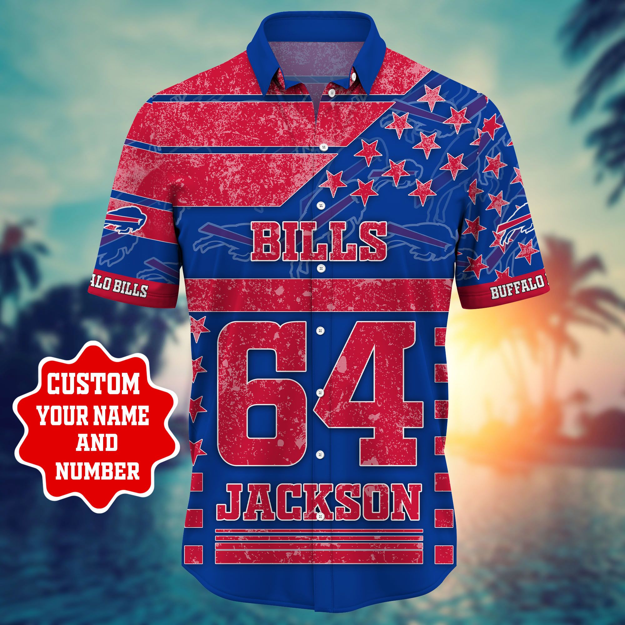 Buffalo Bills 3D Personalized Hawaii Shirt And Shorts Combo Hawaii 01 Gift  For Men And Women